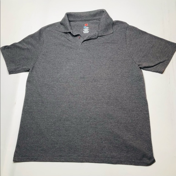 Bundle of 6 Hanes Mens Collared Grey Shirts, Office Casual, Work, XL - Picture 2 of 14